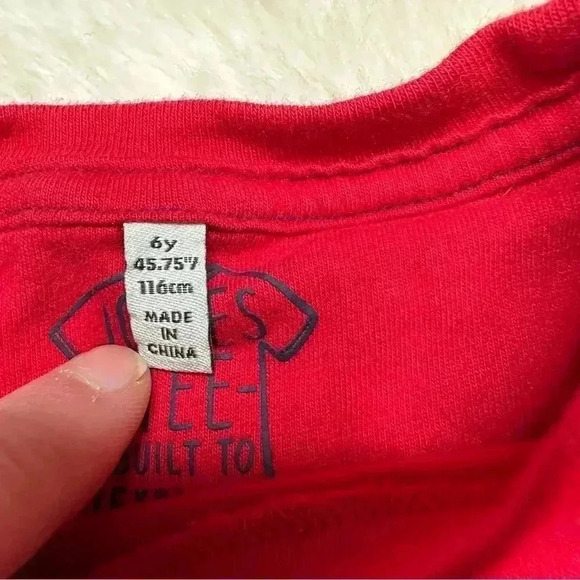 Joules Shirt Crook-adile  Red Long Sleeved Size 6 - Picture 5 of 16